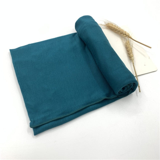 Plain Jersey Hijab Scarf Soft Elastic Muslim Women Cotton Modal Long Scarves Headband Turban Shawl Islamic Headscarf Head Wraps