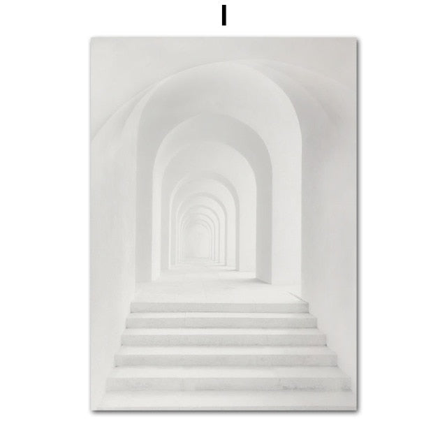 Quran Islam Religion Architecture White Flower Wall Art Canvas Painting Nordic Posters And Prints Pictures For Living Room Decor