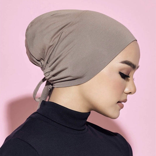 Jersey inner Hijab Caps Muslim stretch Turban cap Islamic Underscarf Bonnet female headband tube cap turbante mujer