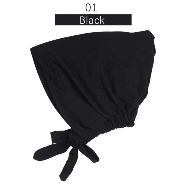 Jersey inner Hijab Caps Muslim stretch Turban cap Islamic Underscarf Bonnet female headband tube cap turbante mujer