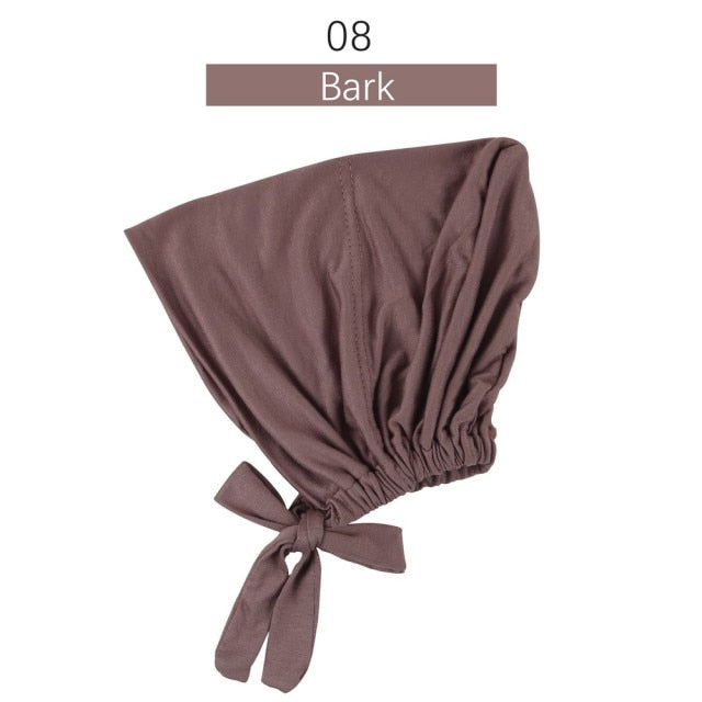 Jersey inner Hijab Caps Muslim stretch Turban cap Islamic Underscarf Bonnet female headband tube cap turbante mujer