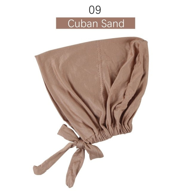 Jersey inner Hijab Caps Muslim stretch Turban cap Islamic Underscarf Bonnet female headband tube cap turbante mujer
