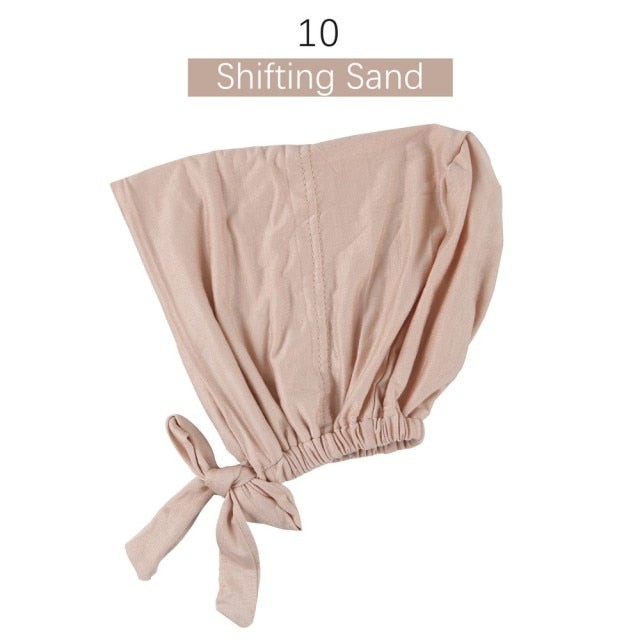 Jersey inner Hijab Caps Muslim stretch Turban cap Islamic Underscarf Bonnet female headband tube cap turbante mujer
