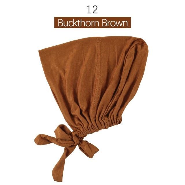 Jersey inner Hijab Caps Muslim stretch Turban cap Islamic Underscarf Bonnet female headband tube cap turbante mujer