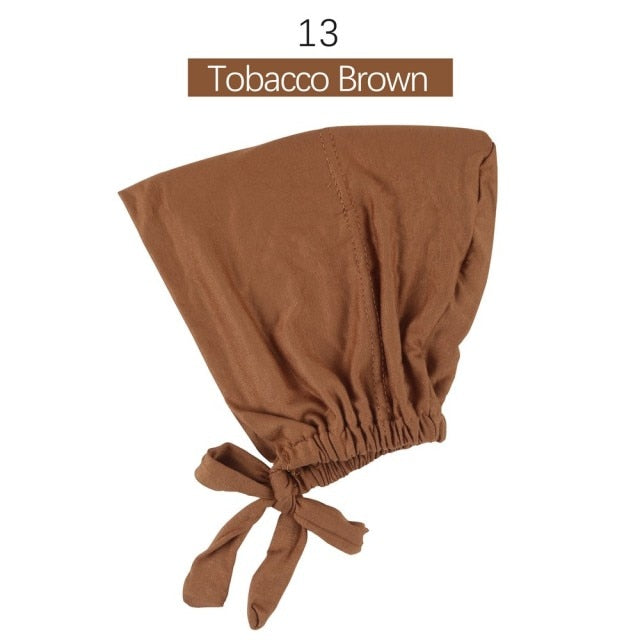 Jersey inner Hijab Caps Muslim stretch Turban cap Islamic Underscarf Bonnet female headband tube cap turbante mujer