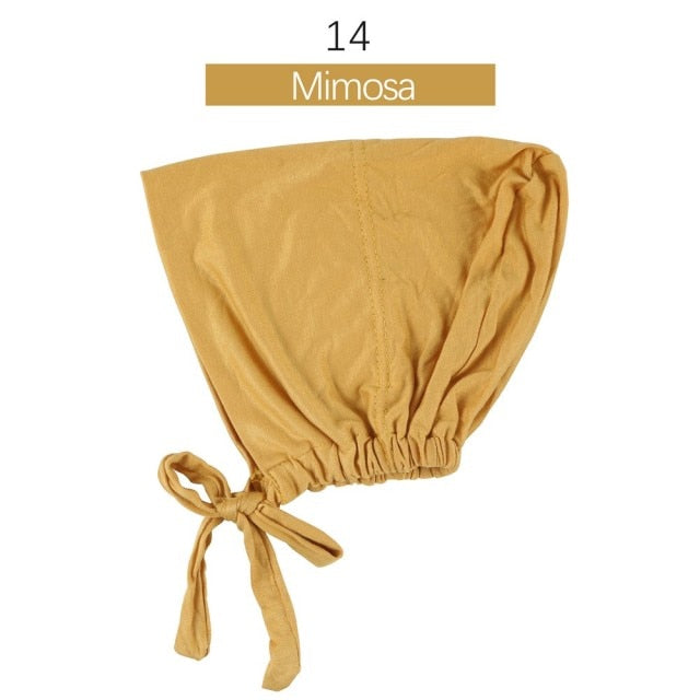 Jersey inner Hijab Caps Muslim stretch Turban cap Islamic Underscarf Bonnet female headband tube cap turbante mujer