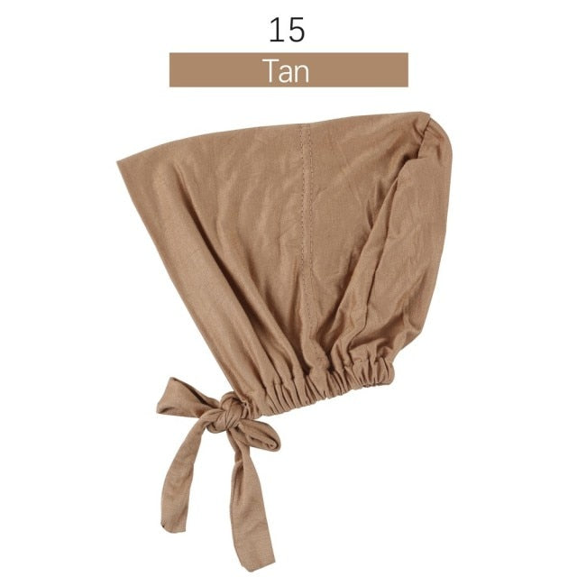 Jersey inner Hijab Caps Muslim stretch Turban cap Islamic Underscarf Bonnet female headband tube cap turbante mujer
