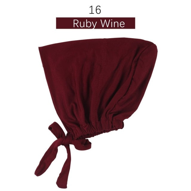 Jersey inner Hijab Caps Muslim stretch Turban cap Islamic Underscarf Bonnet female headband tube cap turbante mujer