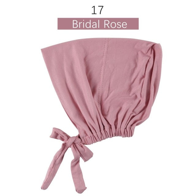 Jersey inner Hijab Caps Muslim stretch Turban cap Islamic Underscarf Bonnet female headband tube cap turbante mujer