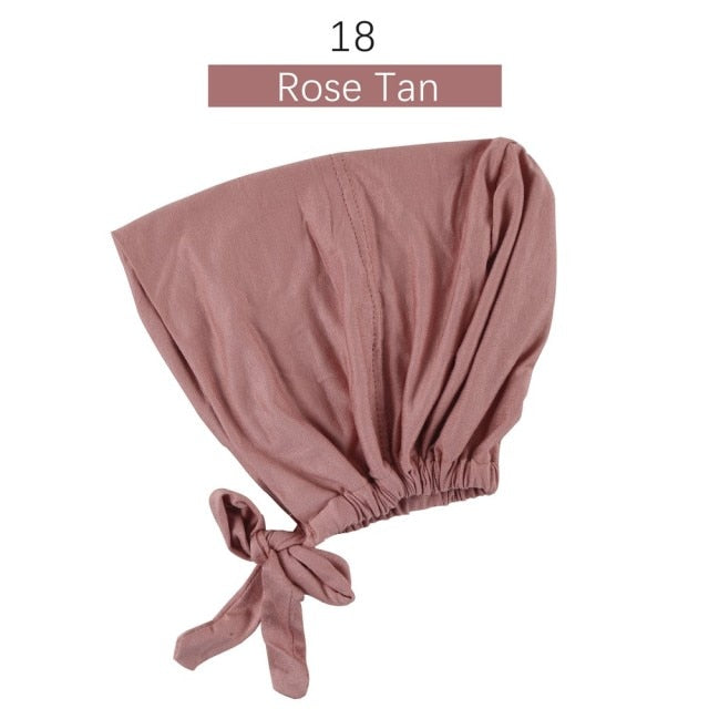 Jersey inner Hijab Caps Muslim stretch Turban cap Islamic Underscarf Bonnet female headband tube cap turbante mujer
