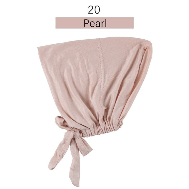 Jersey inner Hijab Caps Muslim stretch Turban cap Islamic Underscarf Bonnet female headband tube cap turbante mujer