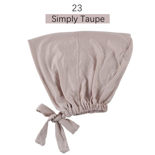 Jersey inner Hijab Caps Muslim stretch Turban cap Islamic Underscarf Bonnet female headband tube cap turbante mujer