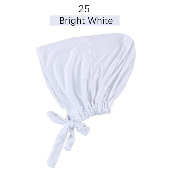 Jersey inner Hijab Caps Muslim stretch Turban cap Islamic Underscarf Bonnet female headband tube cap turbante mujer
