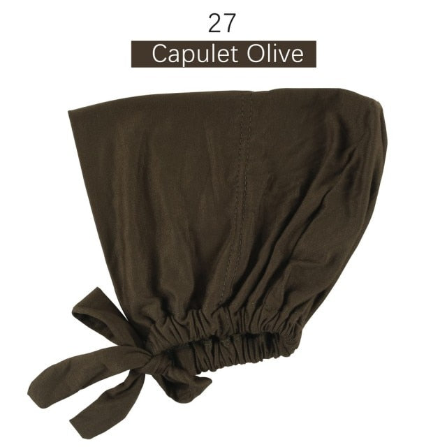 Jersey inner Hijab Caps Muslim stretch Turban cap Islamic Underscarf Bonnet female headband tube cap turbante mujer