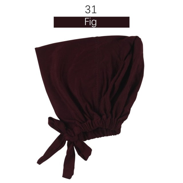 Jersey inner Hijab Caps Muslim stretch Turban cap Islamic Underscarf Bonnet female headband tube cap turbante mujer