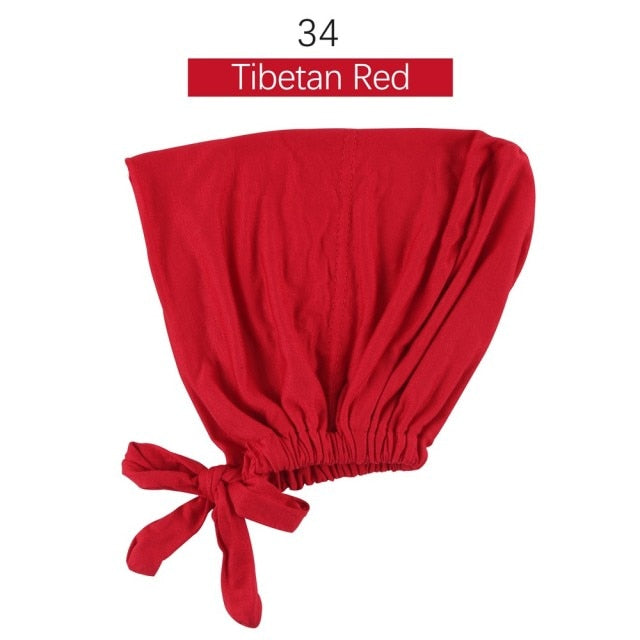 Jersey inner Hijab Caps Muslim stretch Turban cap Islamic Underscarf Bonnet female headband tube cap turbante mujer