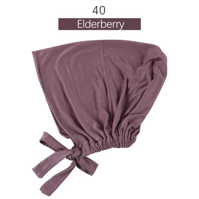 Jersey inner Hijab Caps Muslim stretch Turban cap Islamic Underscarf Bonnet female headband tube cap turbante mujer