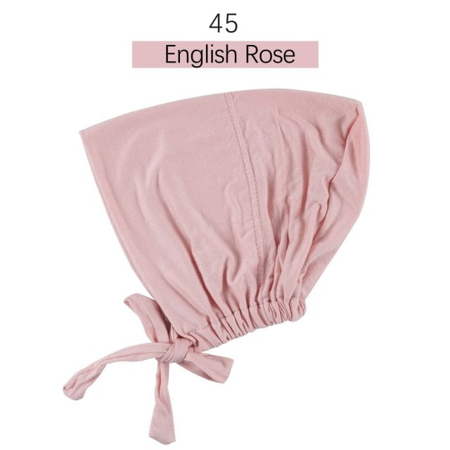 Jersey inner Hijab Caps Muslim stretch Turban cap Islamic Underscarf Bonnet female headband tube cap turbante mujer