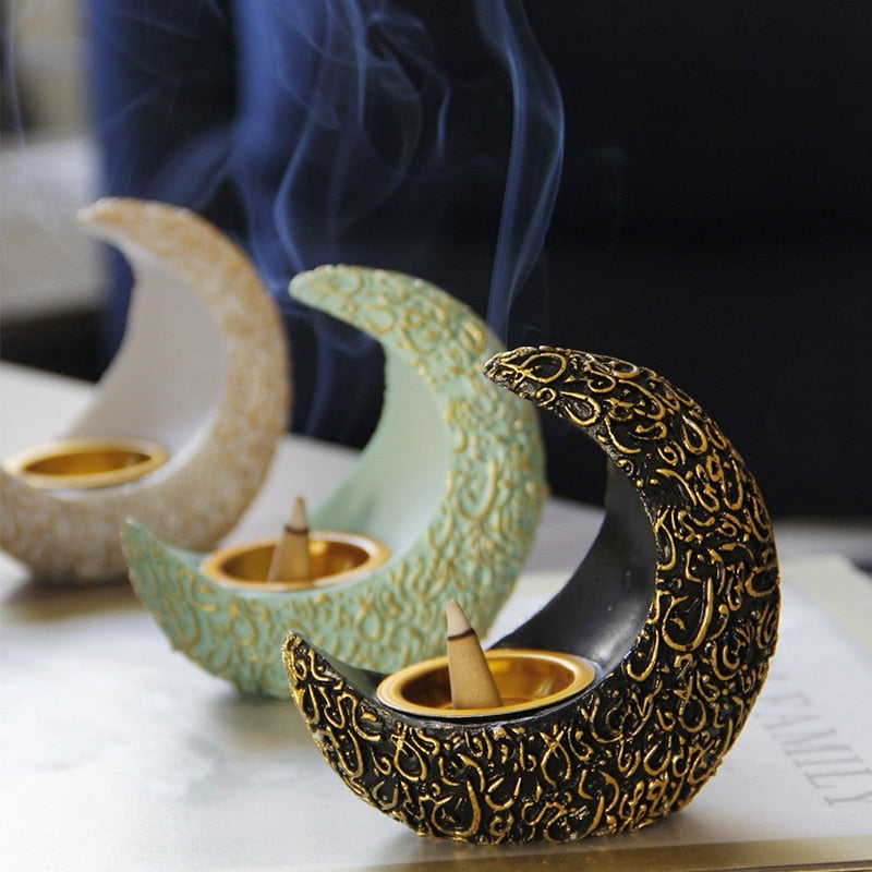 Resin Incense Burner Ramadan Decoration Aid Mubarak Eid Decor Kareem Muslim Islamic Eid Mubarak Ramadan Decorations For Home