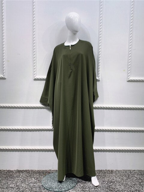 Nida Jilbaab Women Muslim One-piece Prayer Dress Long Batwing Abaya Dubai Saudi Turkey Islam Clothes Hijab Robe Modesty Ramadan