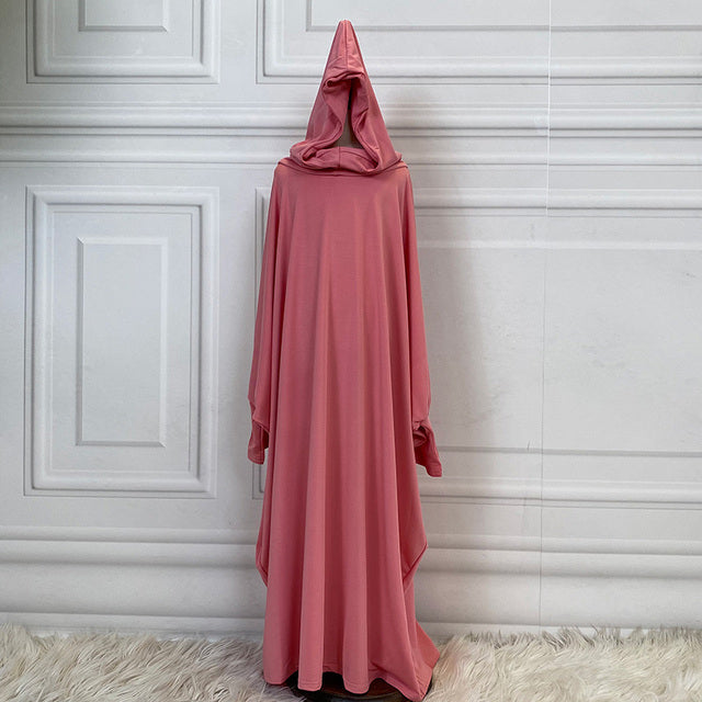 Abaya Modest Muslim Prayer Garment Dress Little Girls Muslim Kids Children Robe Vetement Hooded Vestido Musulman Ensemble Khimar
