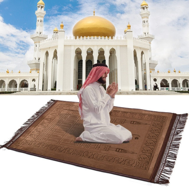 VIP Thick Soft Muslim Islamic Prayer Mat Salat Musallah Prayer Rug tapis de priere islam Sajadah Praying Rug Carpet gebedskleed