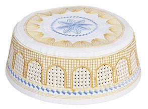 Prayer Hat Muslim Men's Hats Embroidery Eid Mubarak Qamis Man Daily Ramadan Islamic Clothing Accessories Middle East Worship Hat