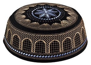 Prayer Hat Muslim Men's Hats Embroidery Eid Mubarak Qamis Man Daily Ramadan Islamic Clothing Accessories Middle East Worship Hat