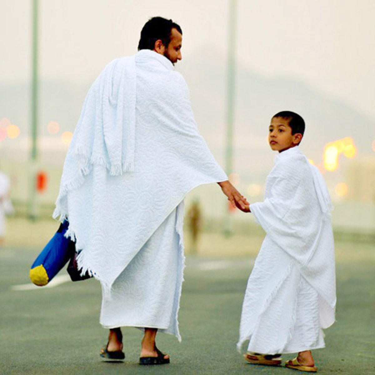 Hajj Ihram Set Turkish Towel Prayer Shawl 200*100cm Islamic Mecca Worship Costume