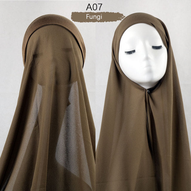 Inner Headband Scarf Women Cap Bonnet instant Chiffon Hijab Shawl Head Scarf Underscarf Caps Cover Headwrap Turbante