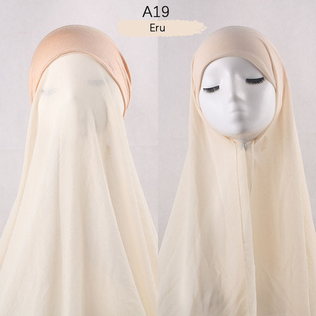 Inner Headband Scarf Women Cap Bonnet instant Chiffon Hijab Shawl Head Scarf Underscarf Caps Cover Headwrap Turbante