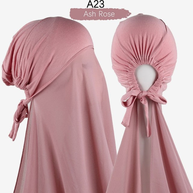 Inner Headband Scarf Women Cap Bonnet instant Chiffon Hijab Shawl Head Scarf Underscarf Caps Cover Headwrap Turbante