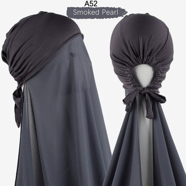 Inner Headband Scarf Women Cap Bonnet instant Chiffon Hijab Shawl Head Scarf Underscarf Caps Cover Headwrap Turbante