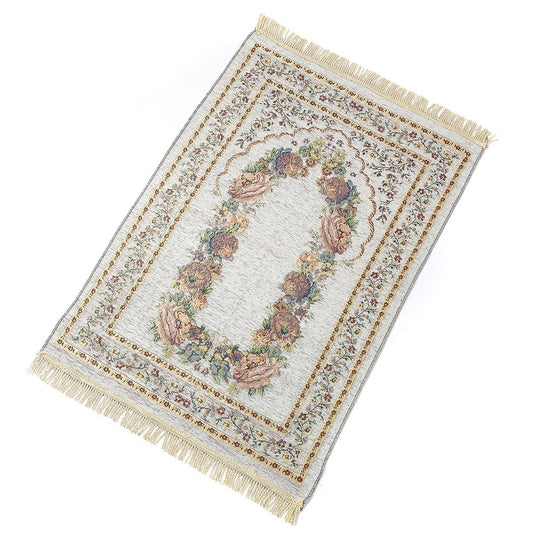 Muslim Prayer Mat Chenille Cotton Islamic Pilgrimage Blanket 70X110CM