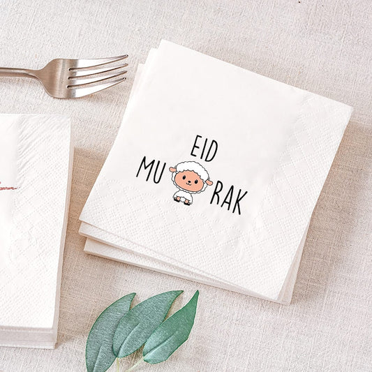20 Servietten "Eid moobaarak" (verschiedene Designs)