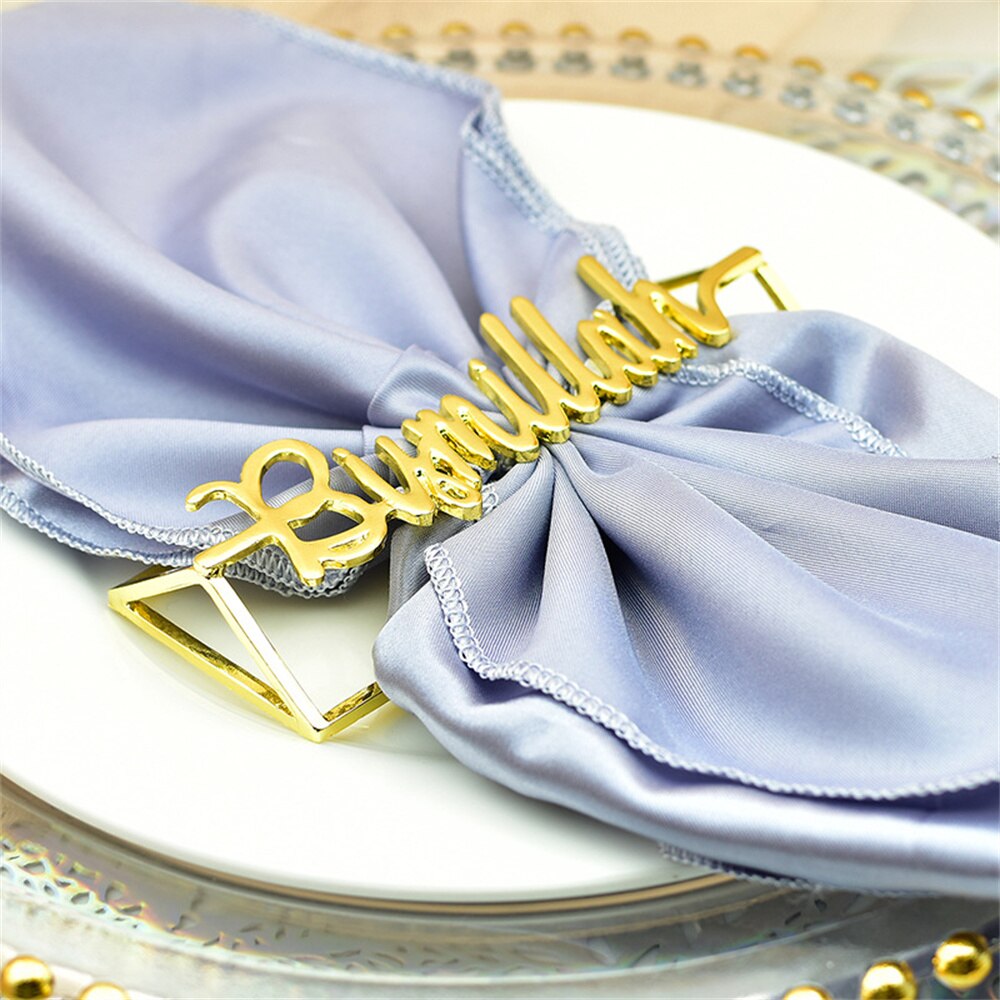 6/PCS new creative English letters bismillah napkin ring napkin ring napkin buckle free shipping