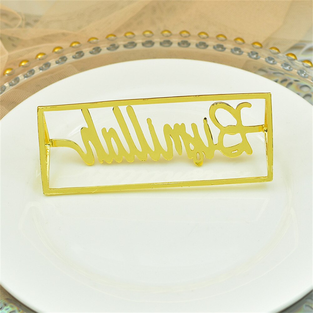 6/PCS new creative English letters bismillah napkin ring napkin ring napkin buckle free shipping