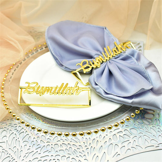 6/PCS new creative English letters bismillah napkin ring napkin ring napkin buckle free shipping