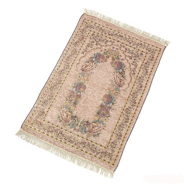 Cotton chenille blanket Muslim prayer carpet Islamic worship Tapestry Decoration Tassel Bedroom living room carpet Rug