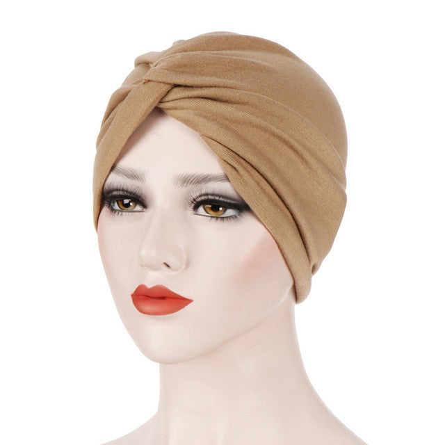 Muslim Jersey hijab turban cap forehead cross turbante bonnet Islamic headwear for women India wrap head Inner hijab caps