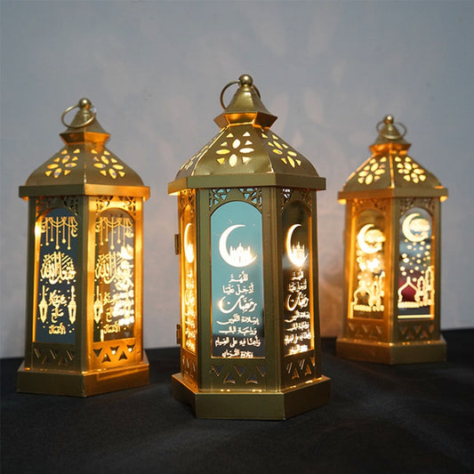 Eid Hang lanterns Ramadan Decoration Multi-pattern Eid Al-Adha Lam Muslim Eid Mubarak Festival Home Decor Vintage style lanterns