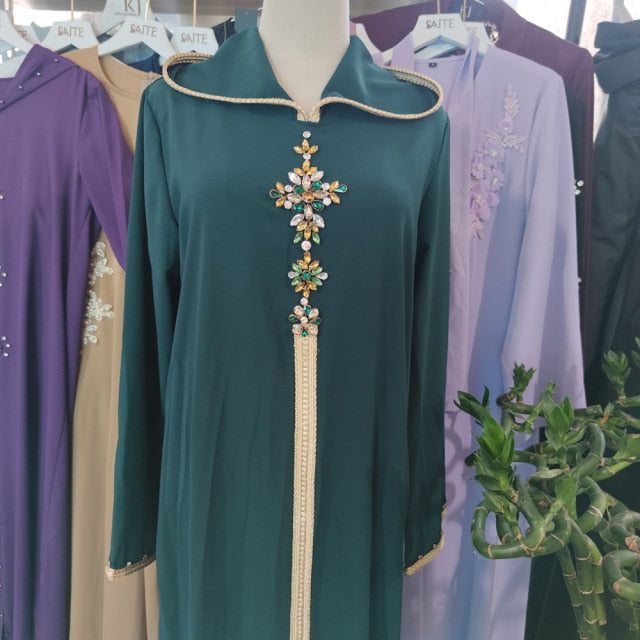 Ramadan Eid Mubarak Abaya Dubai Turkey Indian Islam Hijab Muslim Fashion Dress Kaftan Robe Longue Femme Dresses For Women Caftan