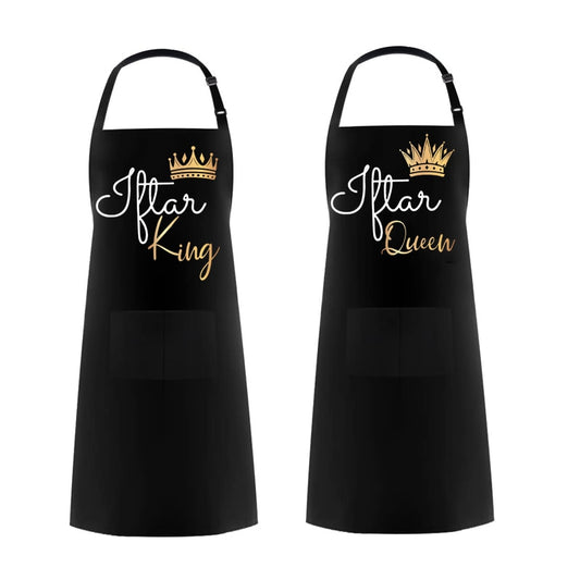 Iftar Queen king apron Ramadan Mubarak happy Eid Al-Adha Muslim Islamic Kareem party decoration mom dad wife husband couple gift