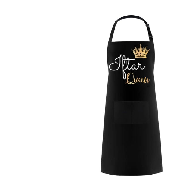 Iftar Queen king apron Ramadan Mubarak happy Eid Al-Adha Muslim Islamic Kareem party decoration mom dad wife husband couple gift