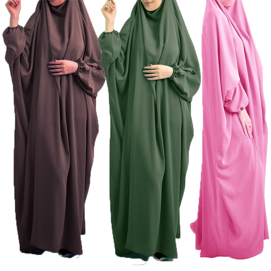 Ramadan Turkey Muslim Women Hijab Dress Abaya Hooded Prayer Garment Long Khimar Jilbab Burka Eid Abayas Gown Islam Niqab Kaftan