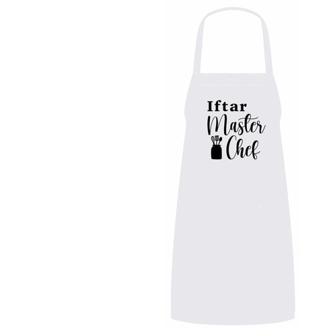 Iftar Master Chef Father mom Son Daughter family apron happy Eid Mubarak Muslim Islamic Ramadan Kareem dinner decoration gift