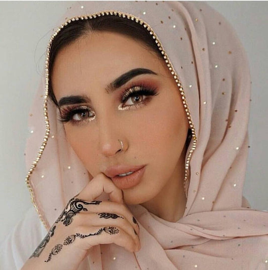 Luxury Diamond Chiffon Scarf Hijab Women Solid Soft Long Muslim Scarves Islam Wraps Head Scarf Turkish Turban Shawl Headscarves