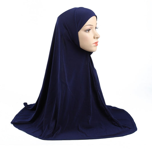 H062 Great Size Pray Hijab 70*70cm Muslim Amira Hijab Plain Pull On Islamic Scarf Head Wrap Headband