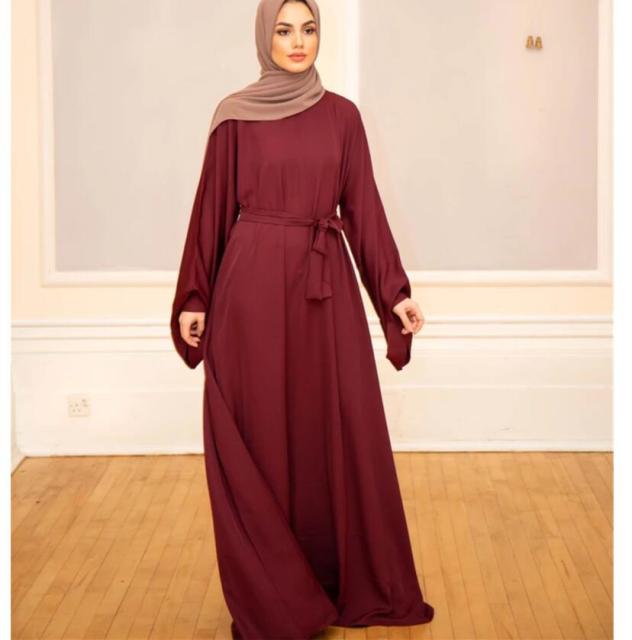 Wepbel Women Muslim Dress  Loose Arab Abaya Basic Middle East Turkey Robe Plain Large Caftan Kimono Islamic Clothing