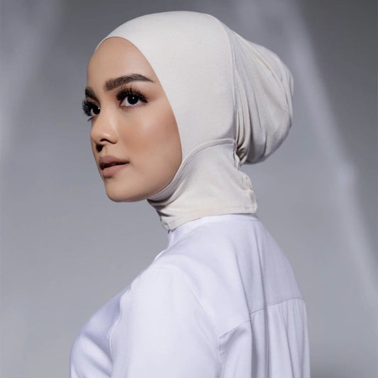 Women Under Scarf Turban Hat Solid Color Hijab Cap Islamic Muslim Soft Stretch Hijab Bonnet Ready To Wear